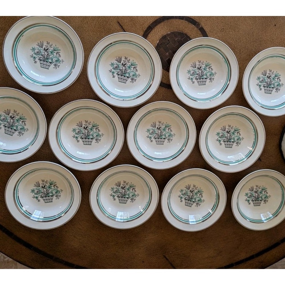 Vintage 1941 Taylor Smith Taylor 8414 Dinnerware Set – 90+ Pcs Basket of Flowers
